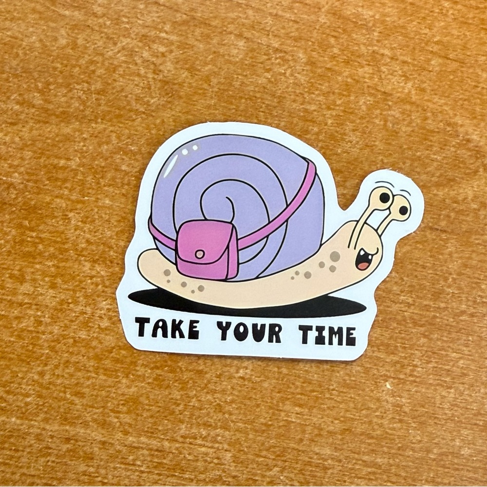 Cute Snail Sticker with‎ Purple Shell